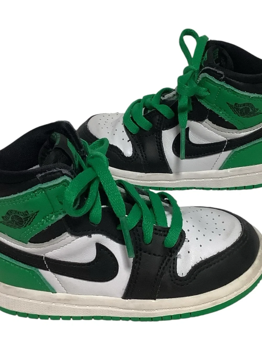 Nike Air Jordan 1 Retro Green Boys Size 7C Athletic Shoes Sneakers
